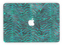 Blue-Green and Black Watercolor Tiger Pattern - MacBook Pro with Retina Display Full-Coverage Skin Kit