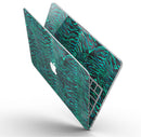 Blue-Green and Black Watercolor Tiger Pattern - MacBook Pro with Retina Display Full-Coverage Skin Kit