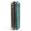 Blue-Green and Black Watercolor Tiger Pattern iPhone 6/6s or 6/6s Plus 2-Piece Hybrid INK-Fuzed Case