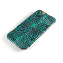 Blue-Green and Black Watercolor Tiger Pattern iPhone 6/6s or 6/6s Plus 2-Piece Hybrid INK-Fuzed Case