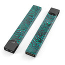 Blue-Green and Black Watercolor Tiger Pattern - Premium Decal Protective Skin-Wrap Sticker compatible with the Juul Labs vaping device
