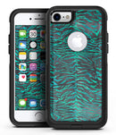 Blue-Green and Black Watercolor Tiger Pattern - iPhone 7 or 8 OtterBox Case & Skin Kits
