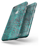 Blue-Green and Black Watercolor Tiger Pattern - Skin-kit for the iPhone 8 or 8 Plus