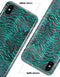 Blue-Green and Black Watercolor Tiger Pattern - iPhone X Clipit Case