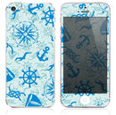 Blue Nautical Life Print Skin for the iPhone 3gs, 4/4s, 5, 5s or 5c