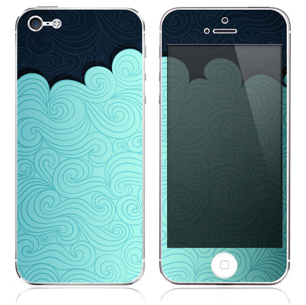 Blue Waves Print Skin for the iPhone 3gs, 4/4s, 5, 5s or 5c