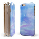 Blue 0021 Absorbed Watercolor Texture iPhone 6/6s or 6/6s Plus 2-Piece Hybrid INK-Fuzed Case