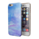 Blue 0021 Absorbed Watercolor Texture iPhone 6/6s or 6/6s Plus 2-Piece Hybrid INK-Fuzed Case