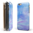 Blue 0021 Absorbed Watercolor Texture iPhone 6/6s or 6/6s Plus 2-Piece Hybrid INK-Fuzed Case