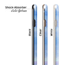 Blue 0021 Absorbed Watercolor Texture iPhone 6/6s or 6/6s Plus 2-Piece Hybrid INK-Fuzed Case