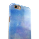 Blue 0021 Absorbed Watercolor Texture iPhone 6/6s or 6/6s Plus 2-Piece Hybrid INK-Fuzed Case