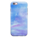 Blue 0021 Absorbed Watercolor Texture iPhone 6/6s or 6/6s Plus 2-Piece Hybrid INK-Fuzed Case