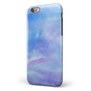 Blue 0021 Absorbed Watercolor Texture iPhone 6/6s or 6/6s Plus 2-Piece Hybrid INK-Fuzed Case