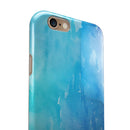 Blue 082 Absorbed Watercolor Texture iPhone 6/6s or 6/6s Plus 2-Piece Hybrid INK-Fuzed Case