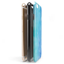 Blue 082 Absorbed Watercolor Texture iPhone 6/6s or 6/6s Plus 2-Piece Hybrid INK-Fuzed Case