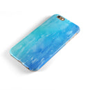 Blue 082 Absorbed Watercolor Texture iPhone 6/6s or 6/6s Plus 2-Piece Hybrid INK-Fuzed Case