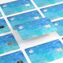 Blue 082 Absorbed Watercolor Texture - Premium Protective Decal Skin-Kit for the Apple Credit Card