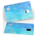 Blue 082 Absorbed Watercolor Texture - Premium Protective Decal Skin-Kit for the Apple Credit Card