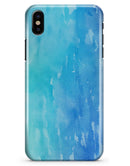 Blue 082 Absorbed Watercolor Texture - iPhone X Clipit Case
