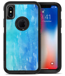 Blue 082 Absorbed Watercolor Texture - iPhone X OtterBox Case & Skin Kits