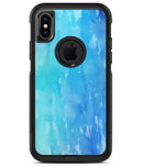 Blue 082 Absorbed Watercolor Texture - iPhone X OtterBox Case & Skin Kits