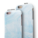 Blue 191 Textured Marble iPhone 6/6s or 6/6s Plus 2-Piece Hybrid INK-Fuzed Case