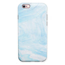 Blue 191 Textured Marble iPhone 6/6s or 6/6s Plus 2-Piece Hybrid INK-Fuzed Case