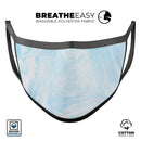 Blue 191 Textured Marble - Made in USA Mouth Cover Unisex Anti-Dust Cotton Blend Reusable & Washable Face Mask with Adjustable Sizing for Adult or Child