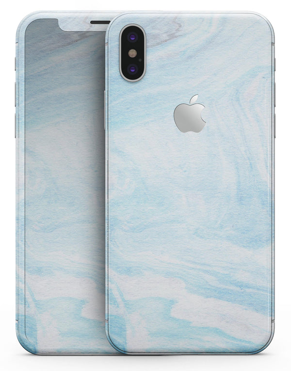 Blue 191 Textured Marble - iPhone X Skin-Kit