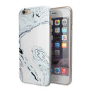 Blue 19 Textured Marble iPhone 6/6s or 6/6s Plus 2-Piece Hybrid INK-Fuzed Case