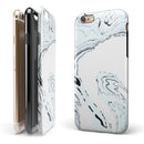 Blue 19 Textured Marble iPhone 6/6s or 6/6s Plus 2-Piece Hybrid INK-Fuzed Case