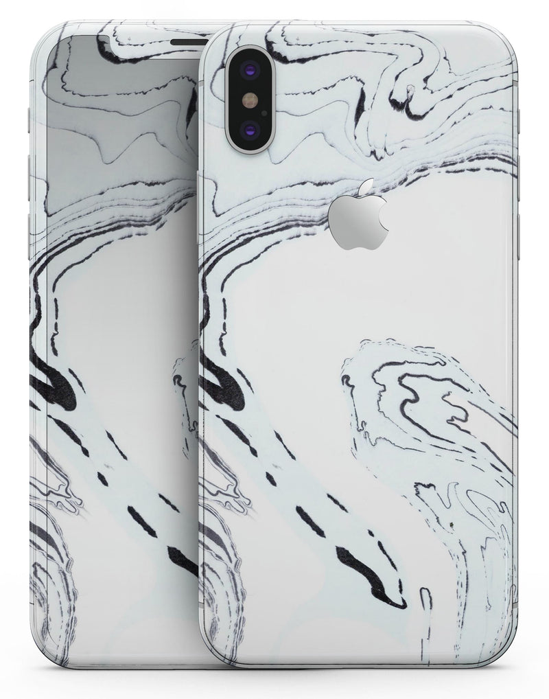 Blue 19 Textured Marble - iPhone X Skin-Kit