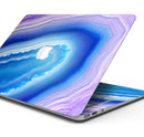 Blue & Purple Hue Agate - Skin Decal Wrap Kit Compatible with the Apple MacBook Pro, Pro with Touch Bar or Air (11", 12", 13", 15" & 16" - All Versions Available)