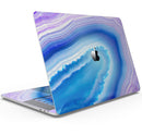 Blue & Purple Hue Agate - Skin Decal Wrap Kit Compatible with the Apple MacBook Pro, Pro with Touch Bar or Air (11", 12", 13", 15" & 16" - All Versions Available)