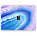 Blue & Purple Hue Agate - Skin Decal Wrap Kit Compatible with the Apple MacBook Pro, Pro with Touch Bar or Air (11", 12", 13", 15" & 16" - All Versions Available)