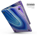Blue & Purple Hue Agate - Skin Decal Wrap Kit Compatible with the Apple MacBook Pro, Pro with Touch Bar or Air (11", 12", 13", 15" & 16" - All Versions Available)