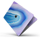 Blue & Purple Hue Agate - Skin Decal Wrap Kit Compatible with the Apple MacBook Pro, Pro with Touch Bar or Air (11", 12", 13", 15" & 16" - All Versions Available)