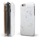 Blue 22 Textured Marble iPhone 6/6s or 6/6s Plus 2-Piece Hybrid INK-Fuzed Case