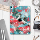 Blue & Coral Abstract Butterfly Sprout - Full Body Skin Decal for the Apple iPad Pro 12.9", 11", 10.5", 9.7", Air or Mini (All Models Available)