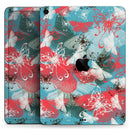 Blue & Coral Abstract Butterfly Sprout - Full Body Skin Decal for the Apple iPad Pro 12.9", 11", 10.5", 9.7", Air or Mini (All Models Available)
