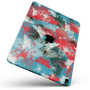 Blue & Coral Abstract Butterfly Sprout - Full Body Skin Decal for the Apple iPad Pro 12.9", 11", 10.5", 9.7", Air or Mini (All Models Available)
