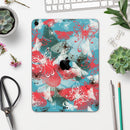 Blue & Coral Abstract Butterfly Sprout - Full Body Skin Decal for the Apple iPad Pro 12.9", 11", 10.5", 9.7", Air or Mini (All Models Available)