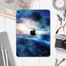 Blue & Gold Glowing Star-Wave - Full Body Skin Decal for the Apple iPad Pro 12.9", 11", 10.5", 9.7", Air or Mini (All Models Available)