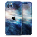 Blue & Gold Glowing Star-Wave  - Protective Skin Wrap & Decal – Compatible with iPhone SE to iPhone 17 Pro Max (All Models)