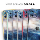 Blue & Gold Glowing Star-Wave  - Protective Skin Wrap & Decal – Compatible with iPhone SE to iPhone 17 Pro Max (All Models)