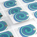 Blue & Green Watercolor Swirl - Premium Protective Decal Skin-Kit for the Apple Credit Card