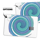 Blue & Green Watercolor Swirl - Premium Protective Decal Skin-Kit for the Apple Credit Card