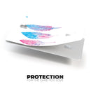 Blue & Pink Watercolor Feathers - Premium Protective Decal Skin-Kit for the Apple Credit Card