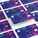 Blue & Purple Grunge - Premium Protective Decal Skin-Kit for the Apple Credit Card