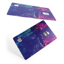 Blue & Purple Grunge - Premium Protective Decal Skin-Kit for the Apple Credit Card